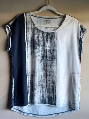 GO by Gosilk, 100% Silk In Cream & Black Size XS